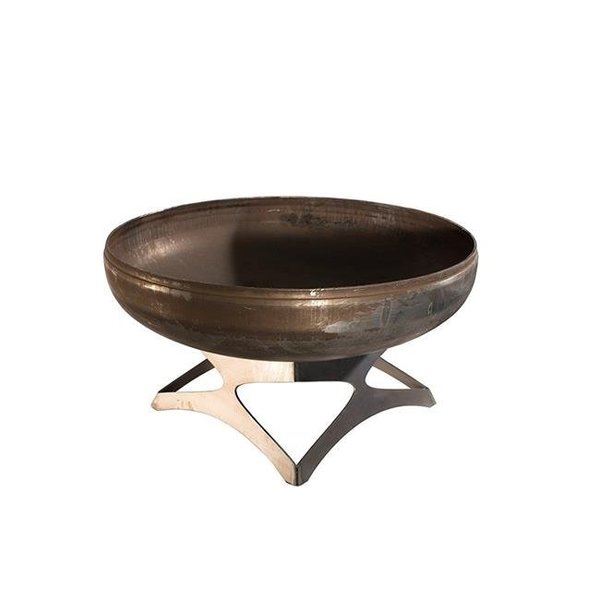 Ohio Flame Ohio Flame OF30LTY-CB 30 dia. Liberty Natural Steel Curved Base Fire Pit OF30LTY_CB